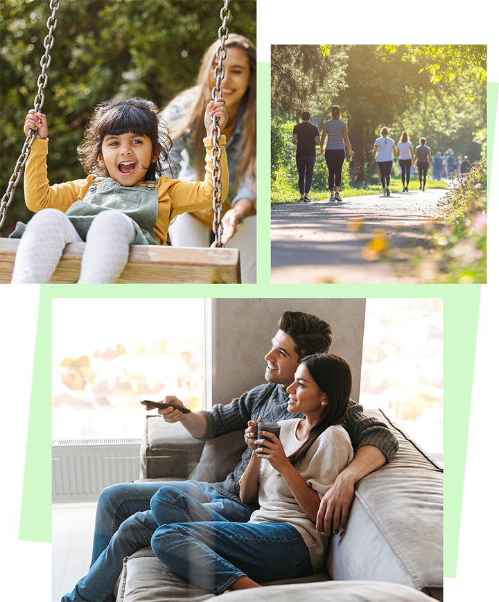 Collage of images showing the various features the proposals aim to deliver.